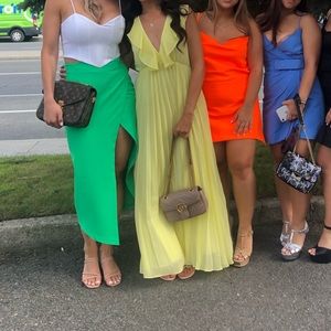 Zara yellow maxi dress size medium